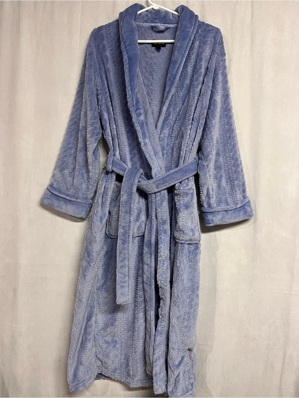Women's Plush Light Blue Bathrobe Size M